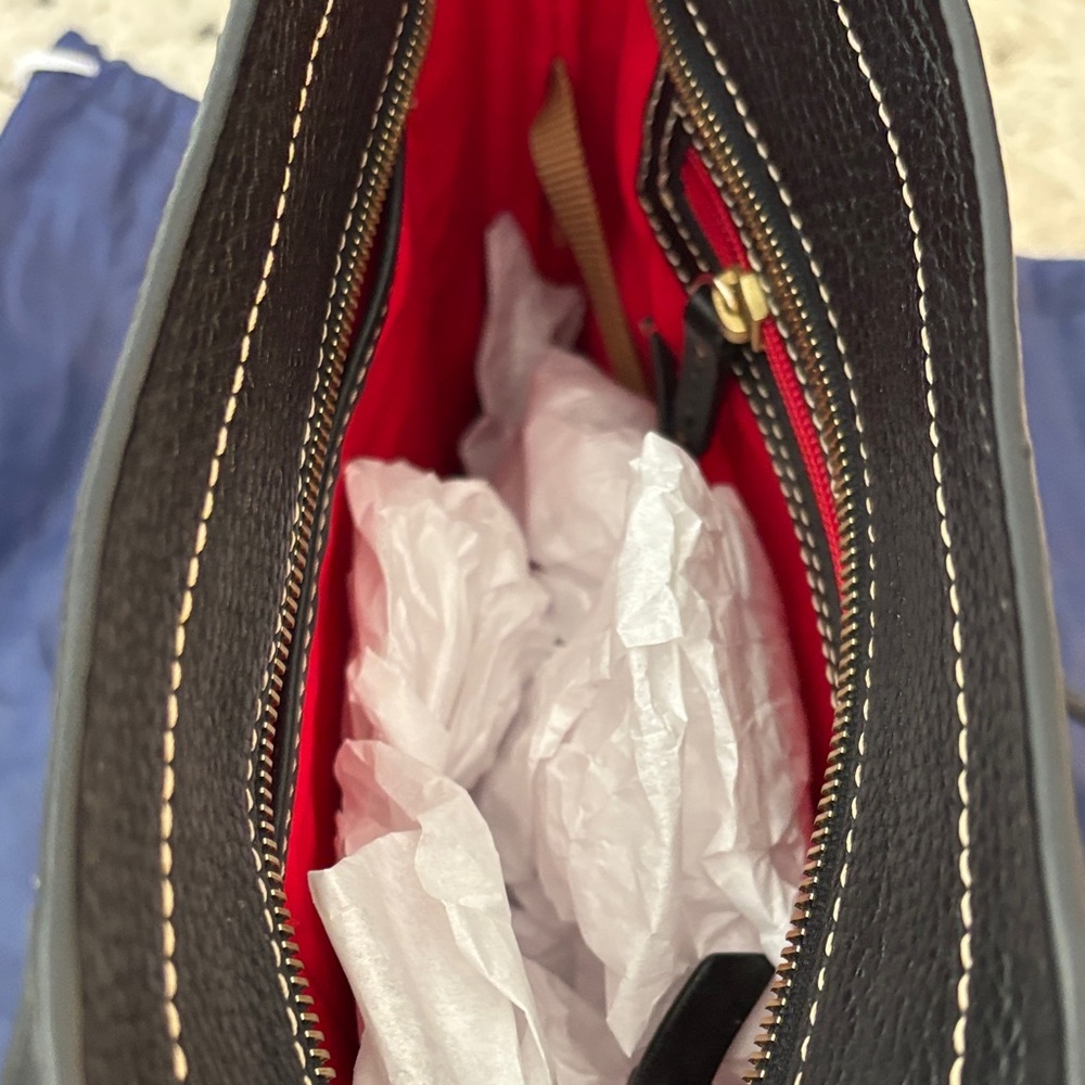 Dooney & Bourke Black Pebble Leather Tote - Picture 5 of 8